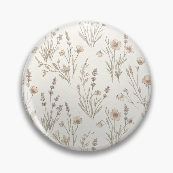 Item preview, Muted Vintage Meadow Wildflower and Lavender Pattern designed and sold by Opal Aura .