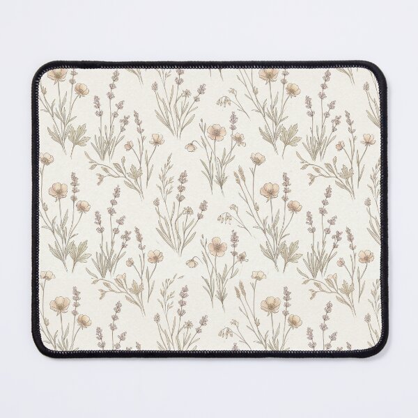 Item preview, Muted Vintage Meadow Wildflower and Lavender Pattern designed and sold by Opal Aura .