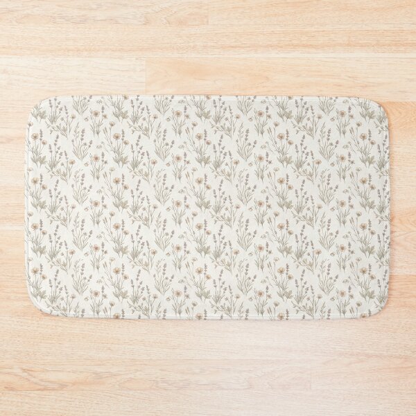 Item preview, Muted Vintage Meadow Wildflower and Lavender Pattern designed and sold by Opal Aura .