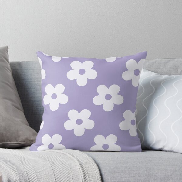 Item preview, Lavender Purple and White Retro Floral Pattern | Vintage Purple and White Flowers | Groovy Cottagecore Botanical Pattern | Preppy Magnolia and Wisteria Daisies Flowers Pattern designed and sold by VivaFy.