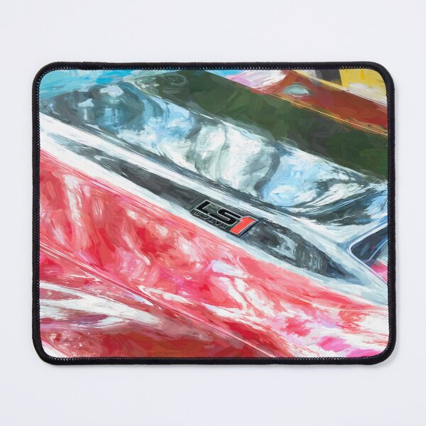 Item preview, 1969 Corvette Stingray Convertible Burgundy 427 Hood Car Poster designed and sold by RichFrancoCars.