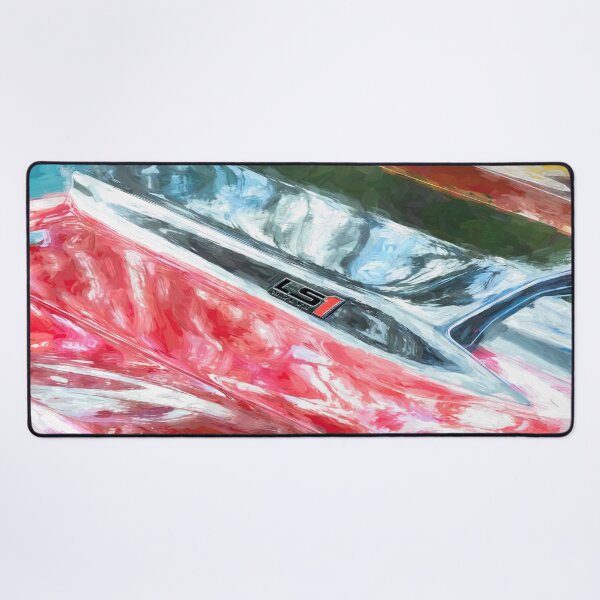 Item preview, 1969 Corvette Stingray Convertible Burgundy 427 Hood Car Poster designed and sold by RichFrancoCars.