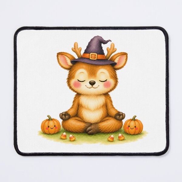 Item preview, Halloween Lotus Deer in a Witch’s Hat designed and sold by YogiAnimalArt.