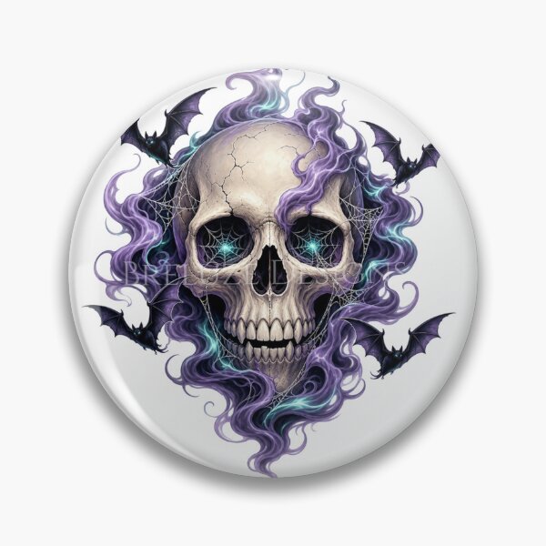 Item preview, Gothic Flaming Ghost Skull designed and sold by BreluzeK.