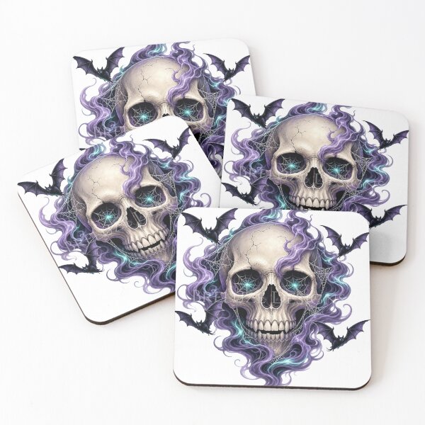Item preview, Gothic Flaming Ghost Skull designed and sold by BreluzeK.