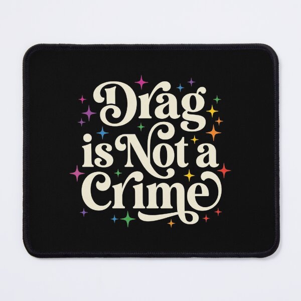 Item preview, Drag Is Not A Crime Retro Queer Pride Typography Design Supporting LGBTQ Rights designed and sold by raedattia.