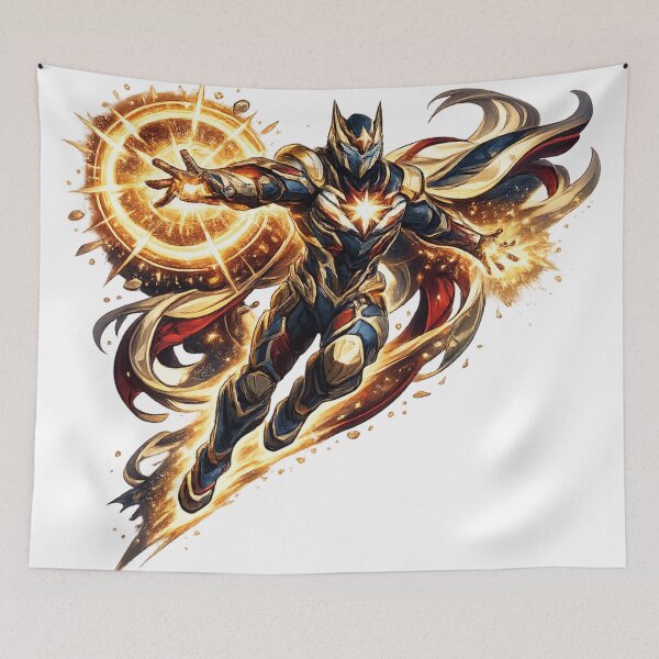 Item preview, Blue Energy Warrior Futuristic Armor Fantasy Battle Art designed and sold by irfanshikh.
