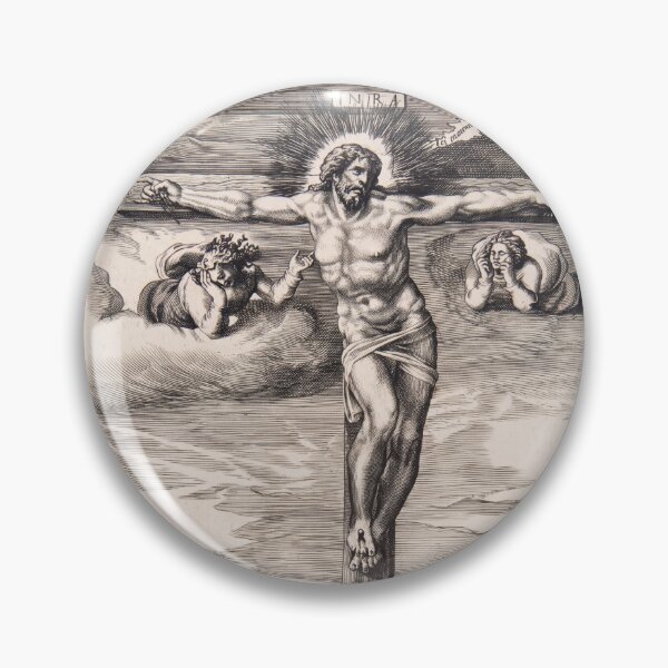 Item preview, Crucifixion of Christ With Mourning Angels designed and sold by artofuniverse.
