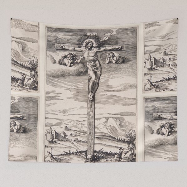 Item preview, Crucifixion of Christ With Mourning Angels designed and sold by artofuniverse.