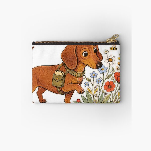 Item preview, Whimsical Dachshund Wildflower Garden Inspector designed and sold by Jaani-T.