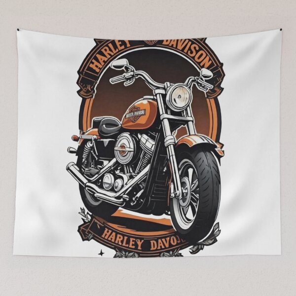 Item preview, Vintage Harley Davidson Motorcycle Retro Chopper Biker Art designed and sold by GlowAura7.