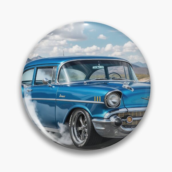 Item preview, Metallic Blue 1950s Classic Car Burnout Daytime Highway designed and sold by Crazy Ronald.