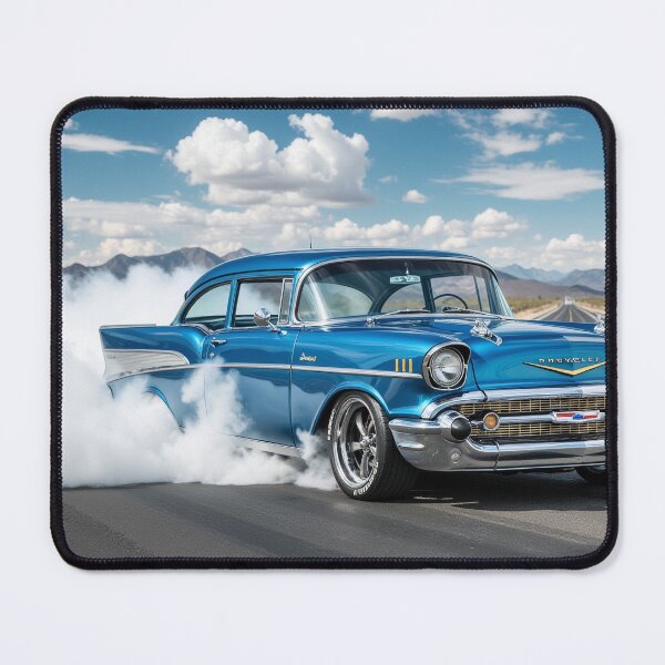 Item preview, Metallic Blue 1950s Classic Car Burnout Daytime Highway designed and sold by Crazy Ronald.
