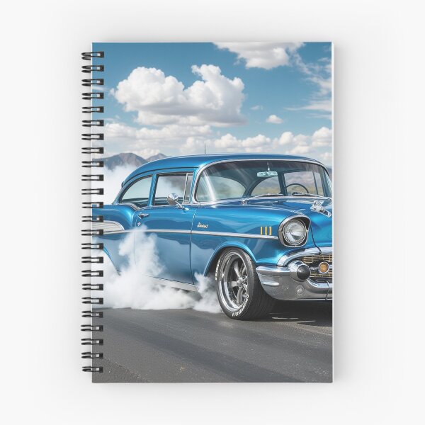 Item preview, Metallic Blue 1950s Classic Car Burnout Daytime Highway designed and sold by Crazy Ronald.