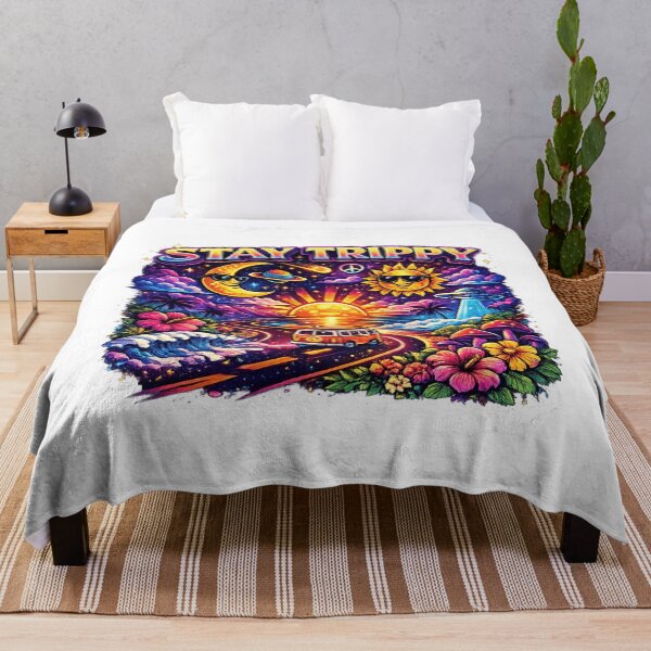 Item preview, Stay Trippy Neon Psychedelic Retro Van Road Trip Design designed and sold by Fulaly.