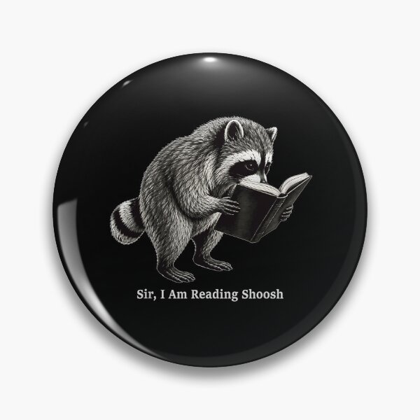 Artikelvorschau, Sehr geehrter Herr, ich lese Shoosh Raccoon, ein Buchliebhaber. entworfen und verkauft von Rahamkshop.