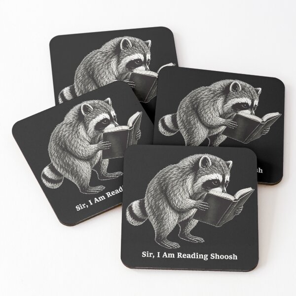 Item preview, Sir I Am Reading Shoosh Raccoon Book Lover Reader designed and sold by Rahamkshop.
