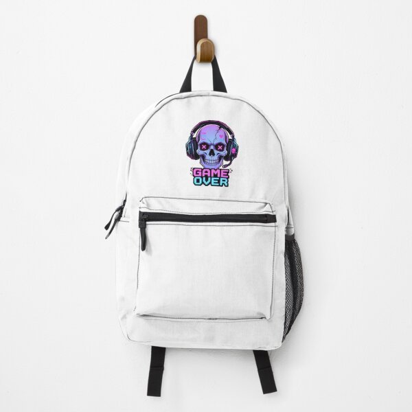 Item preview, Cyberpunk Gamer Skull - Neon Game Over Arcade Sticker designed and sold by crazyhome.