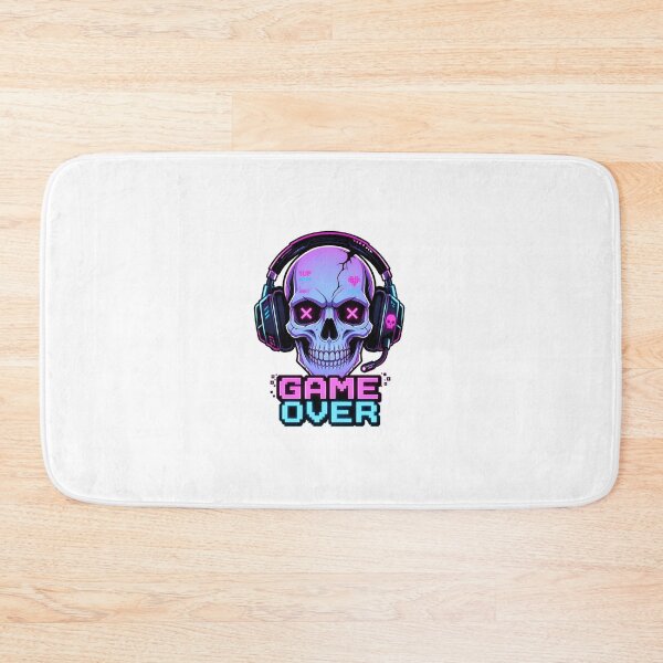 Item preview, Cyberpunk Gamer Skull - Neon Game Over Arcade Sticker designed and sold by crazyhome.