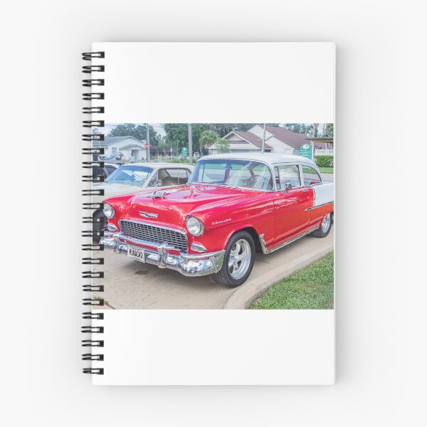 Item preview, Classic 1955 Chevy Bel Air Gypsy Red and India Ivory Automotive Print designed and sold by RichFrancoCars.