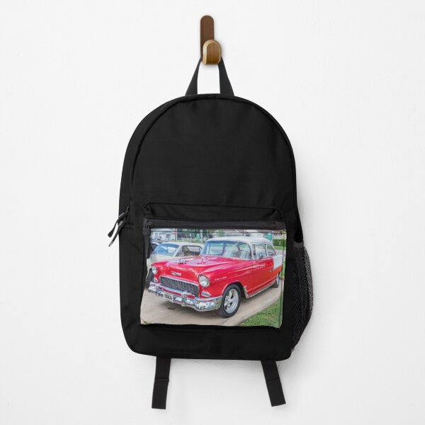 Item preview, Classic 1955 Chevy Bel Air Gypsy Red and India Ivory Automotive Print designed and sold by RichFrancoCars.