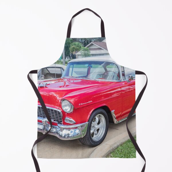 Item preview, Classic 1955 Chevy Bel Air Gypsy Red and India Ivory Automotive Print designed and sold by RichFrancoCars.