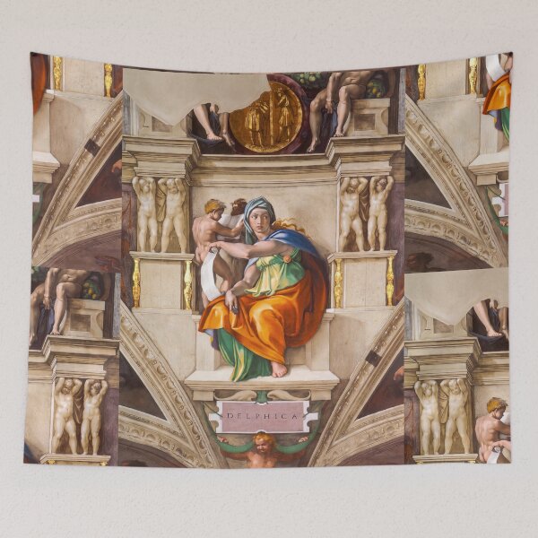 Item preview, The Delphic Sibyl Renaissance Fresco designed and sold by artofuniverse.