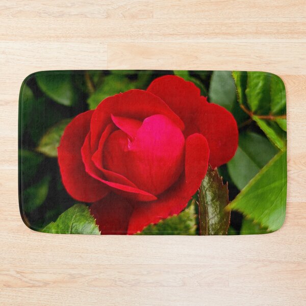 Item preview, Red Rose Among Green Leaves Photo designed and sold by NikaNavi.