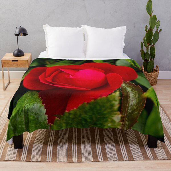 Item preview, Red Rose Among Green Leaves Photo designed and sold by NikaNavi.