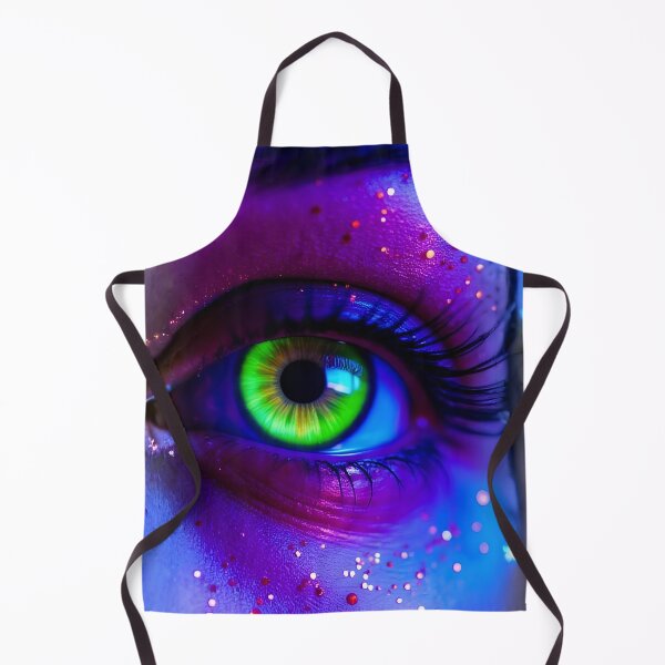 Item preview, Neon Glowing Cyberpunk Eye Macro Digital Art Cyber Aesthetic Fantasy Print designed and sold by mijaczeek.