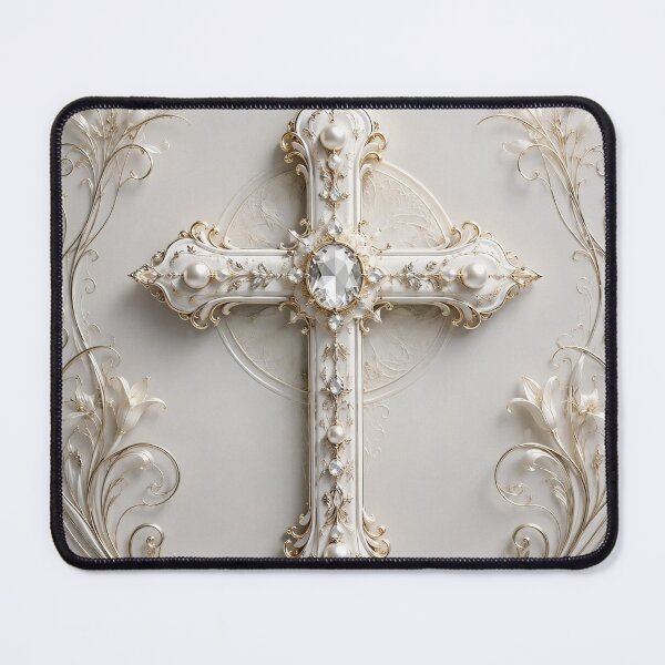 Item preview, Luxury Ivory Cross in Art Nouveau Style designed and sold by Adisak-designs.