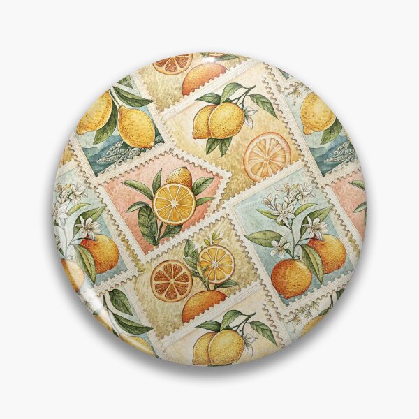 Item preview, Vintage Citrus Postage Stamp designed and sold by Storybook Botanica.