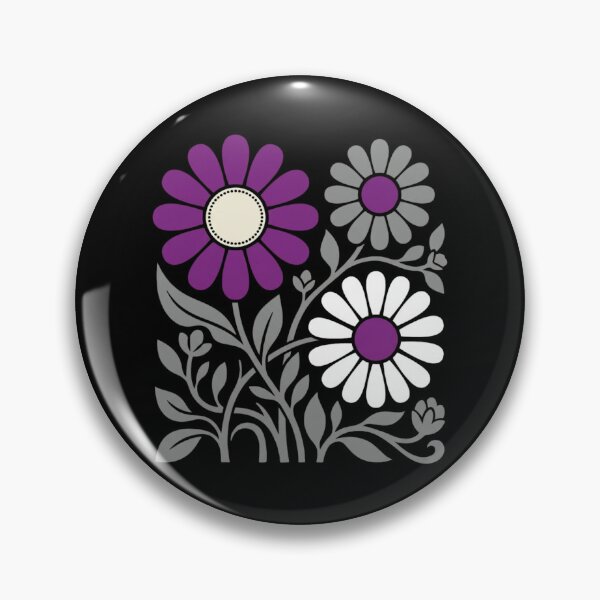 Item preview, Asexual Pride Retro Floral Folk Art Botanical Subtle Ace Community Design designed and sold by raedattia.