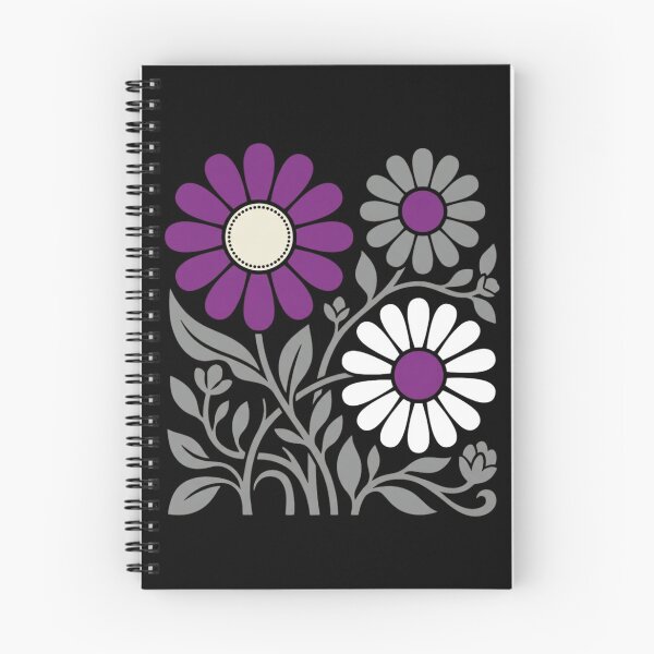 Item preview, Asexual Pride Retro Floral Folk Art Botanical Subtle Ace Community Design designed and sold by raedattia.