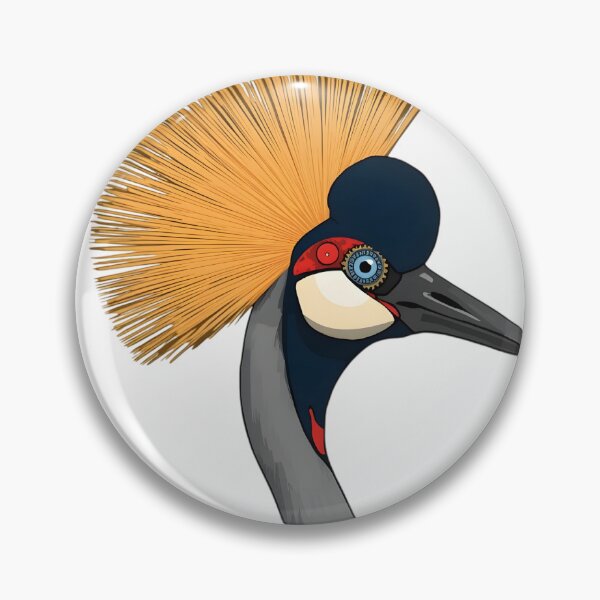 Item preview, Crowned Crane Bird Profile Visual Art designed and sold by azedgwg.