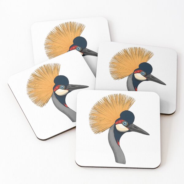 Item preview, Crowned Crane Bird Profile Visual Art designed and sold by azedgwg.