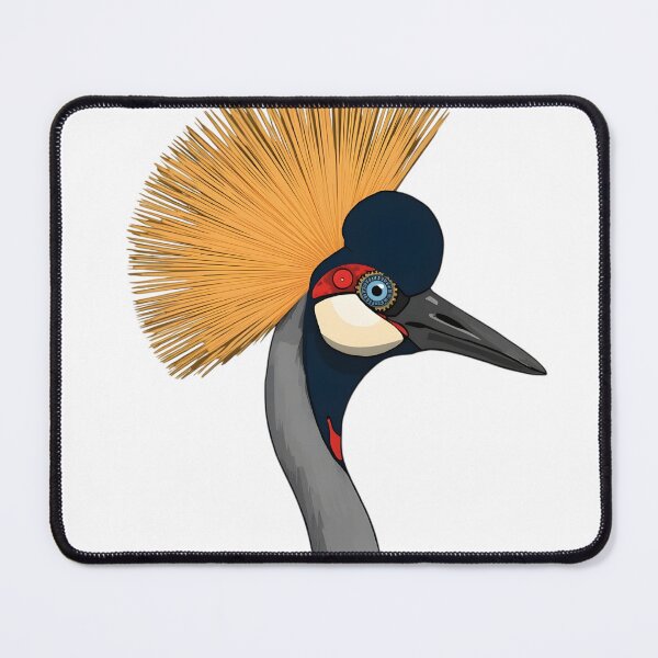 Item preview, Crowned Crane Bird Profile Visual Art designed and sold by azedgwg.