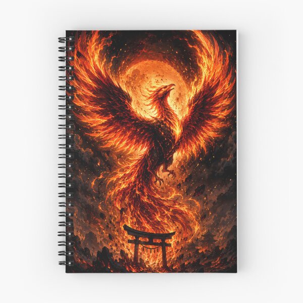 Item preview, Fire Phoenix Rising From Ashes Mythical Bird Fantasy designed and sold by Strange man.