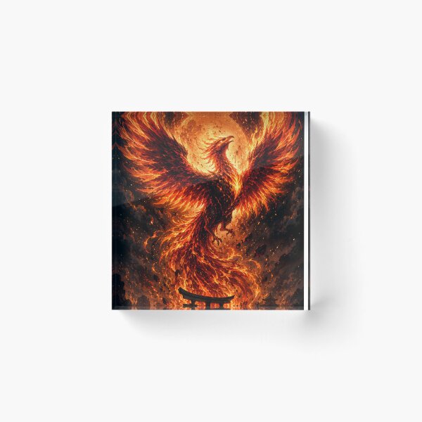 Item preview, Fire Phoenix Rising From Ashes Mythical Bird Fantasy designed and sold by Strange man.