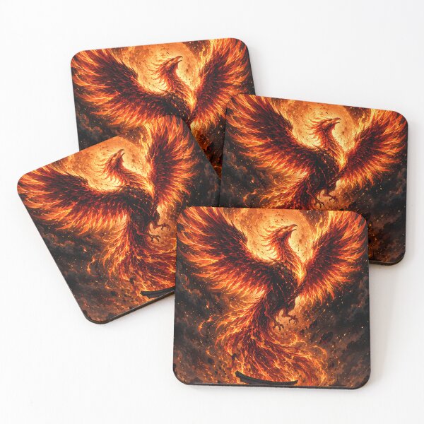 Item preview, Fire Phoenix Rising From Ashes Mythical Bird Fantasy designed and sold by Strange man.