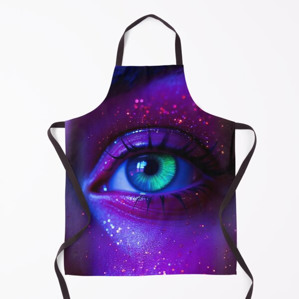 Item preview, Neon Glowing Cyberpunk Eye Macro Digital Art Cyber Aesthetic Fantasy Print designed and sold by mijaczeek.