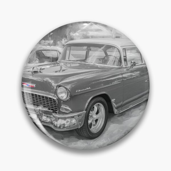 Item preview, Classic 1955 Chevy Bel Air Gypsy Red and India Ivory Automotive Print designed and sold by RichFrancoCars.