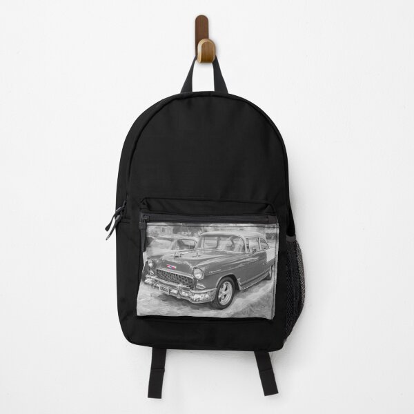 Item preview, Classic 1955 Chevy Bel Air Gypsy Red and India Ivory Automotive Print designed and sold by RichFrancoCars.