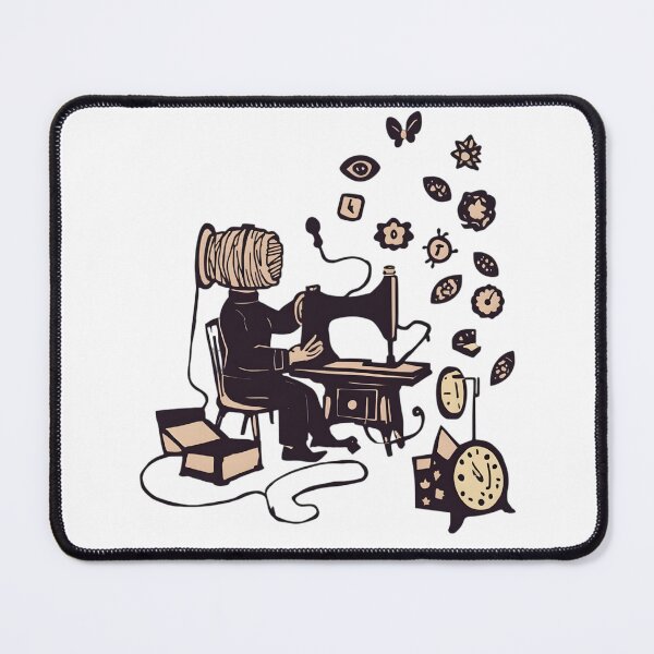 Item preview, Surreal Sewing Machine Spool Head Illustration designed and sold by azedgwg.