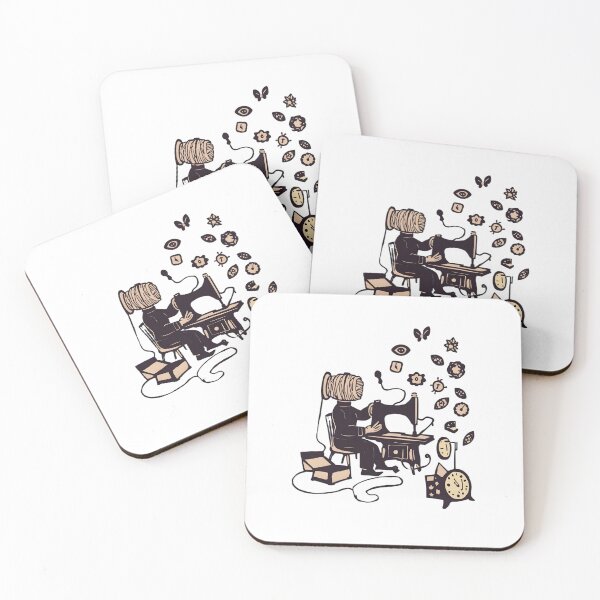 Item preview, Surreal Sewing Machine Spool Head Illustration designed and sold by azedgwg.