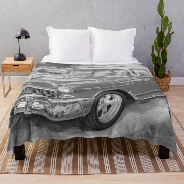 Item preview, Classic 1955 Chevy Bel Air Gypsy Red and India Ivory Automotive Print designed and sold by RichFrancoCars.