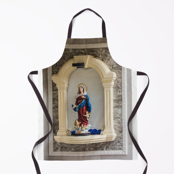 Item preview, Statue Of The Virgin Mary In Ornate Altar Niche With Angels And Blue Robe designed and sold by Nmallia.
