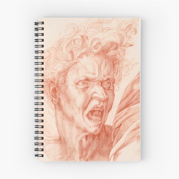 Item preview, Screaming Man with Wild Curls designed and sold by artofuniverse.