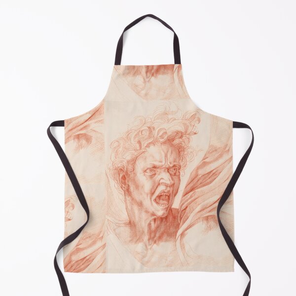 Item preview, Screaming Man with Wild Curls designed and sold by artofuniverse.
