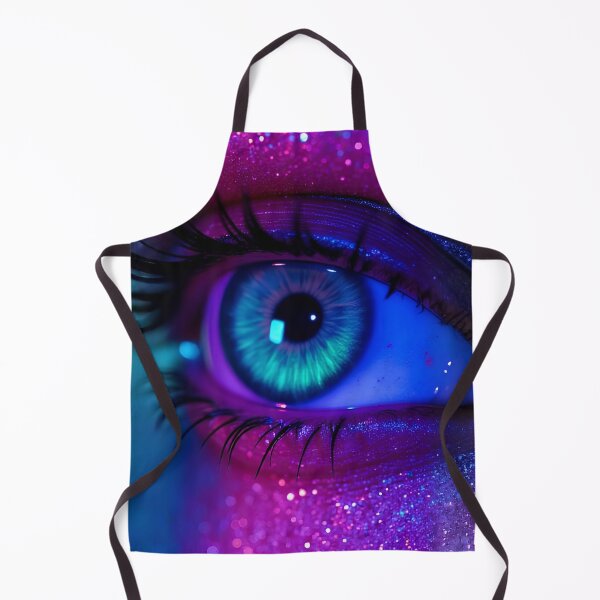 Item preview, Neon Glowing Cyberpunk Eye Macro Digital Art Cyber Aesthetic Fantasy Print designed and sold by mijaczeek.